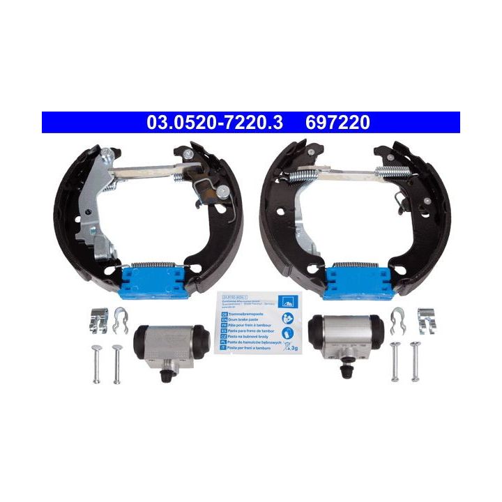 Stabdžių trinkelių komplektas ATE 03.0520-7220.3