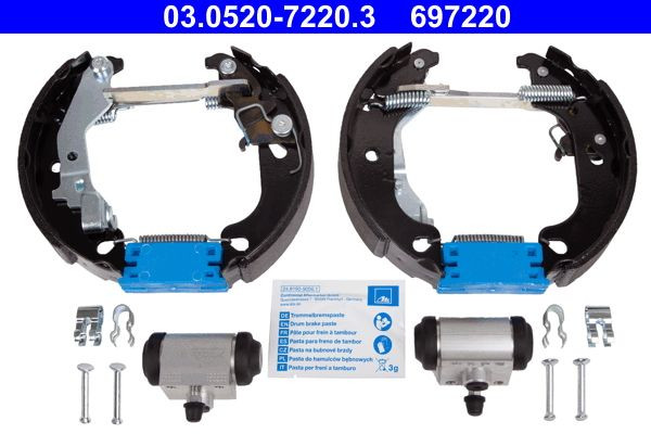 Stabdžių trinkelių komplektas ATE 03.0520-7220.3