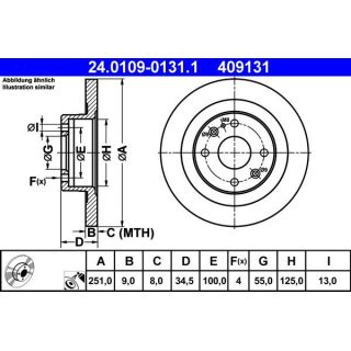 Stabdžių diskas ATE 24.0109-0131.1