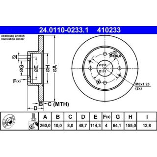 Stabdžių diskas ATE 24.0110-0233.1