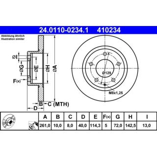 Stabdžių diskas ATE 24.0110-0234.1