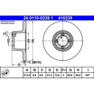 Stabdžių diskas ATE 24.0110-0239.1