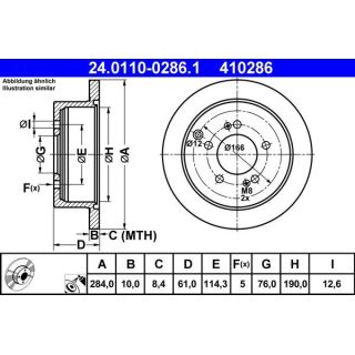 Stabdžių diskas ATE 24.0110-0286.1