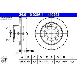 Stabdžių diskas ATE 24.0110-0298.1