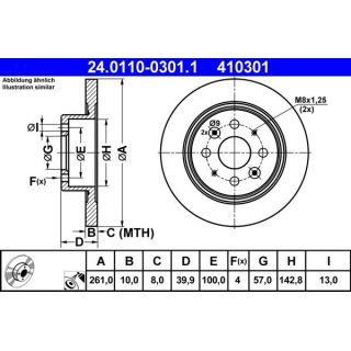 Stabdžių diskas ATE 24.0110-0301.1