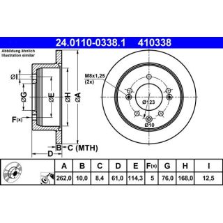 Stabdžių diskas ATE 24.0110-0338.1