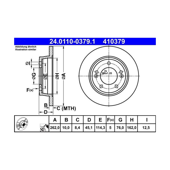 Stabdžių diskas ATE 24.0110-0379.1