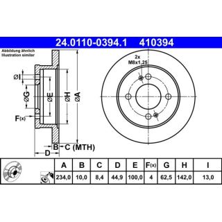 Stabdžių diskas ATE 24.0110-0394.1
