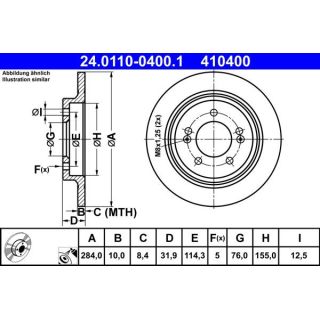 Stabdžių diskas ATE 24.0110-0400.1