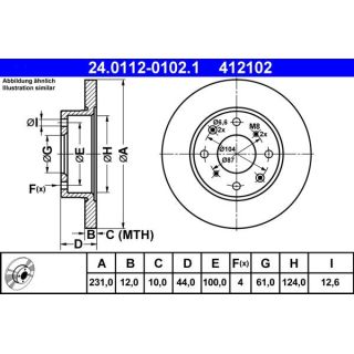 Stabdžių diskas ATE 24.0112-0102.1
