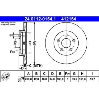 Stabdžių diskas ATE 24.0112-0154.1