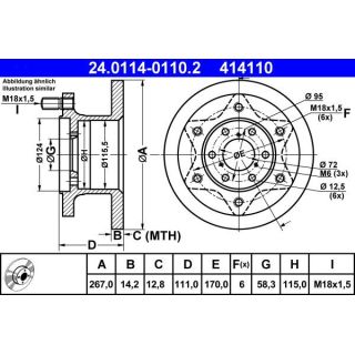 Stabdžių diskas ATE 24.0114-0110.2