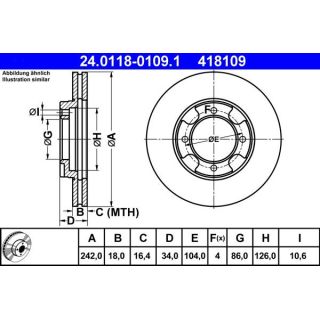 Stabdžių diskas ATE 24.0118-0109.1
