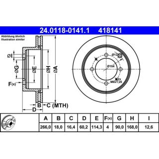 Stabdžių diskas ATE 24.0118-0141.1
