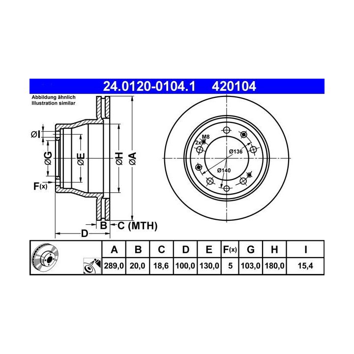 Stabdžių diskas ATE 24.0120-0104.1