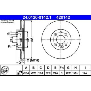 Stabdžių diskas ATE 24.0120-0142.1