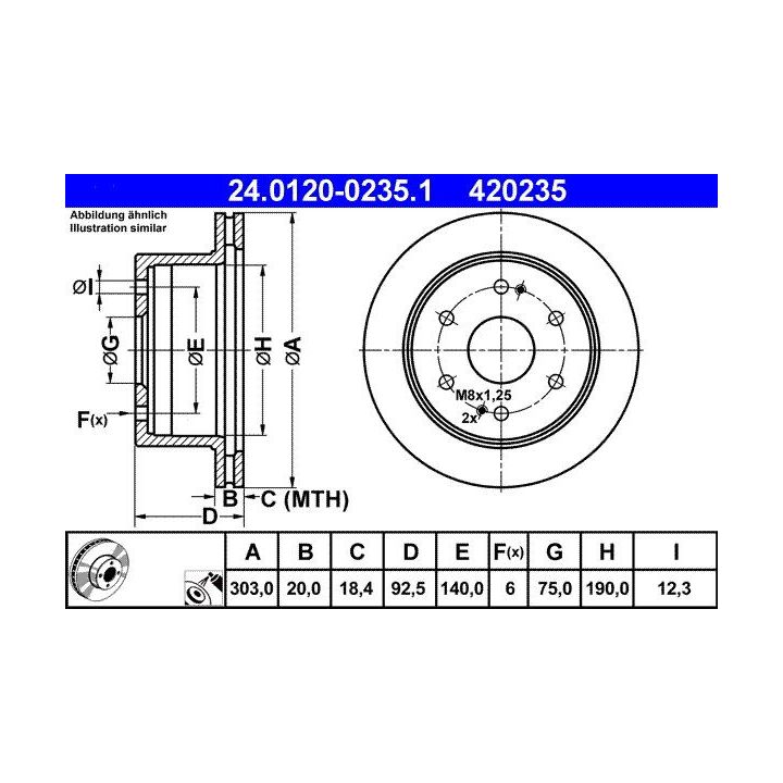 Stabdžių diskas ATE 24.0120-0235.1