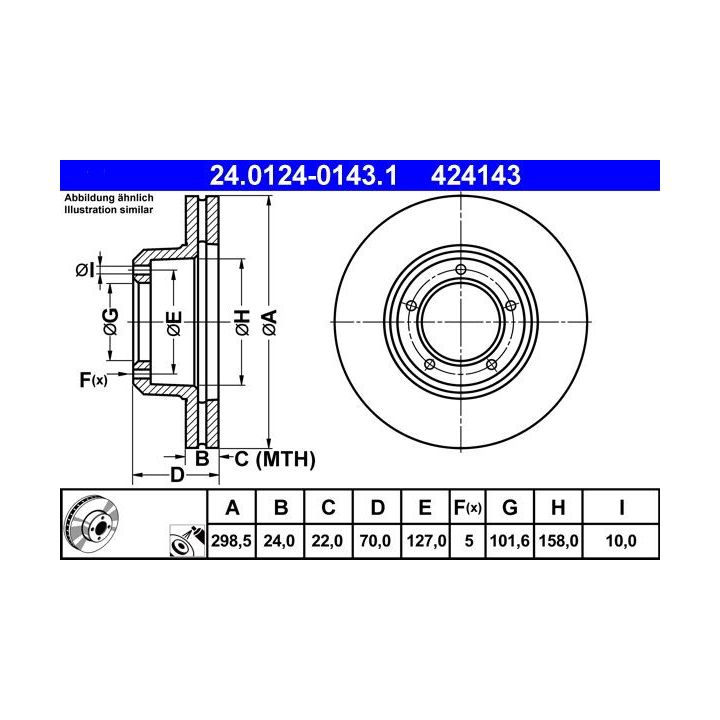 Stabdžių diskas ATE 24.0124-0143.1
