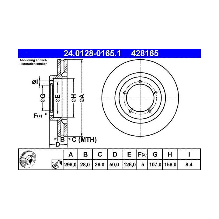 Stabdžių diskas ATE 24.0128-0165.1
