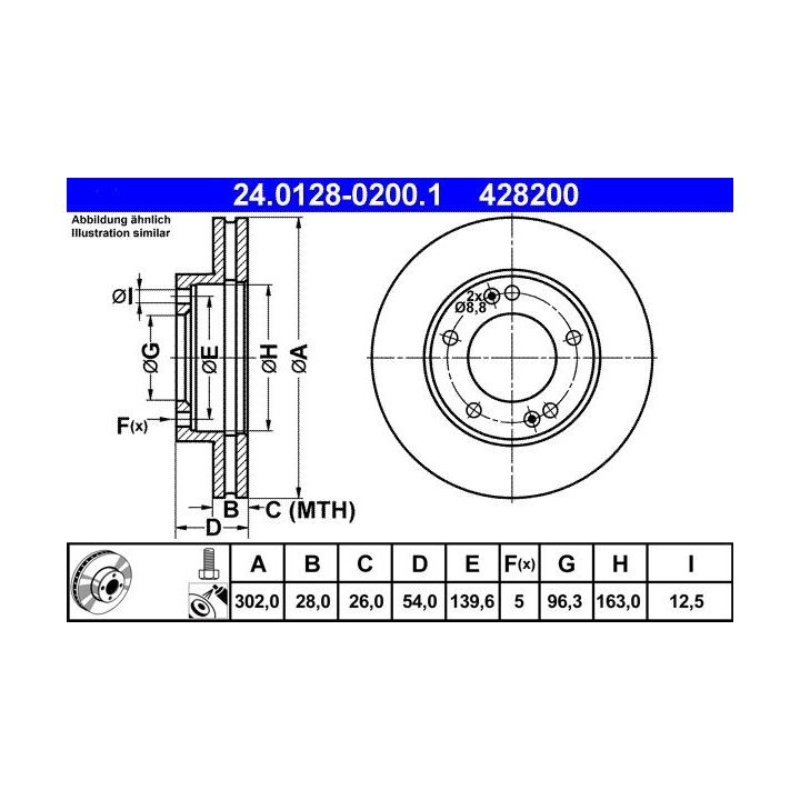 Stabdžių diskas ATE 24.0128-0200.1