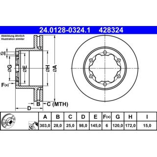 Stabdžių diskas ATE 24.0128-0324.1
