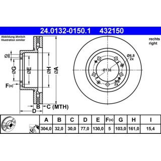Stabdžių diskas ATE 24.0132-0150.1