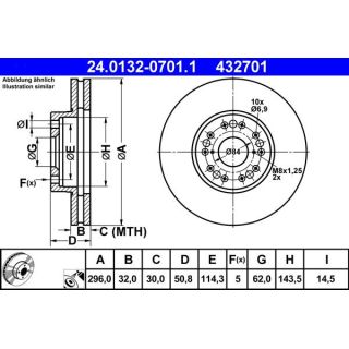 Stabdžių diskas ATE 24.0132-0701.1