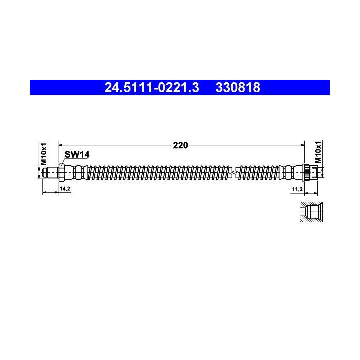 Stabdžių žarnelė ATE 24.5111-0221.3