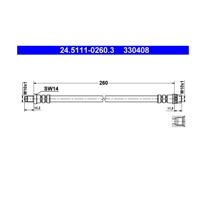 Stabdžių žarnelė ATE 24.5111-0260.3