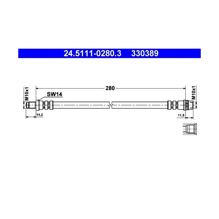 Stabdžių žarnelė ATE 24.5111-0280.3