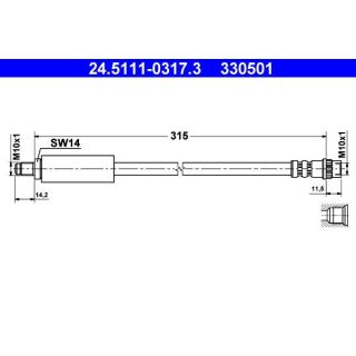 Stabdžių žarnelė ATE 24.5111-0317.3