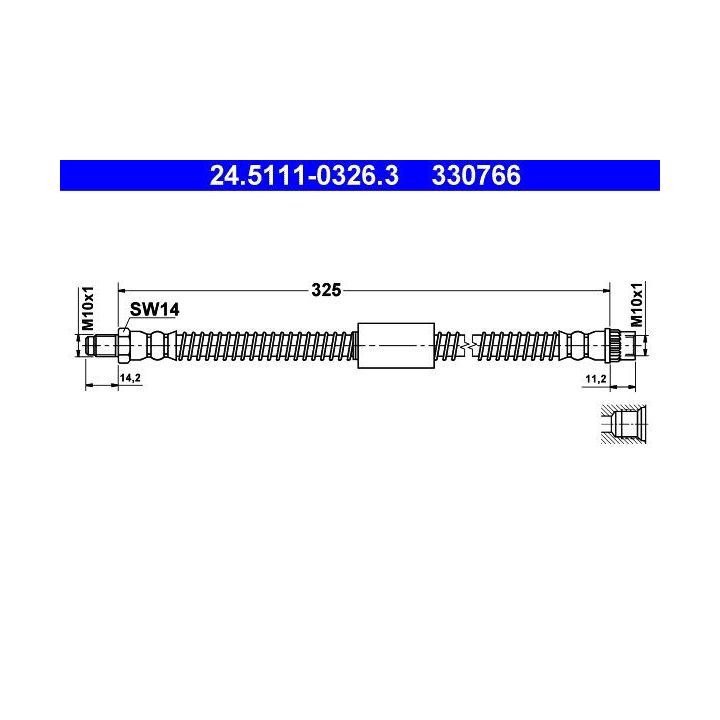 Stabdžių žarnelė ATE 24.5111-0326.3