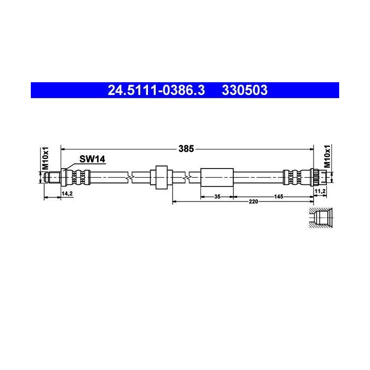Stabdžių žarnelė ATE 24.5111-0386.3