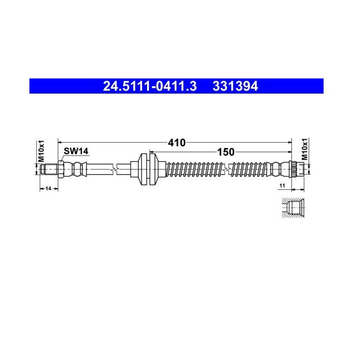 Stabdžių žarnelė ATE 24.5111-0411.3