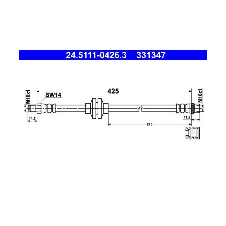 Stabdžių žarnelė ATE 24.5111-0426.3