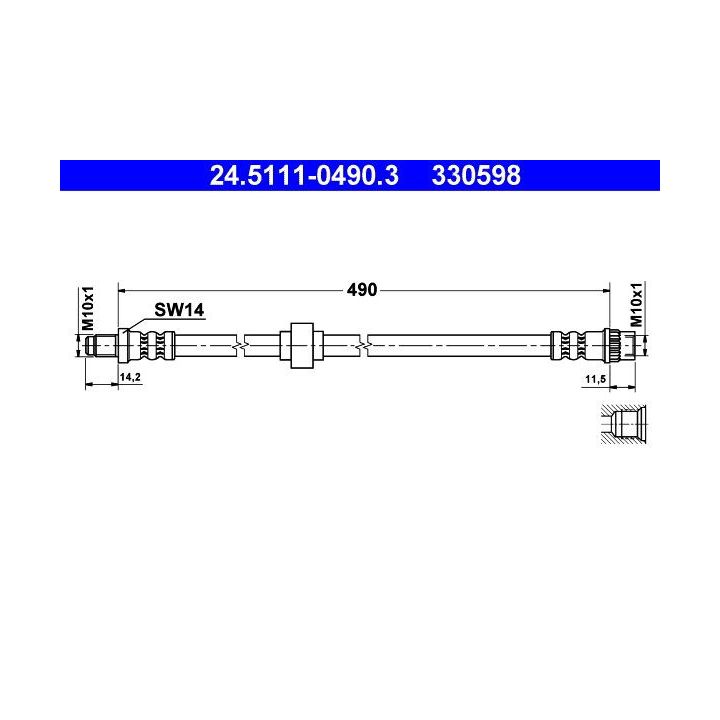Stabdžių žarnelė ATE 24.5111-0490.3