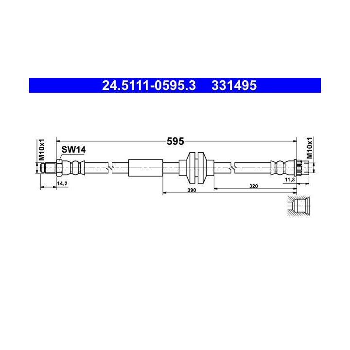 Stabdžių žarnelė ATE 24.5111-0595.3