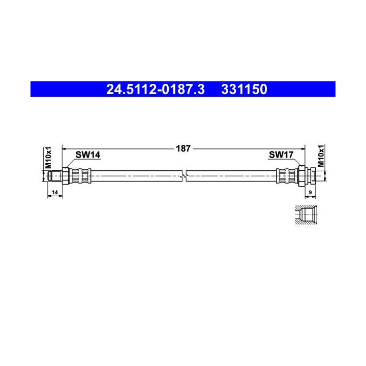 Stabdžių žarnelė ATE 24.5112-0187.3