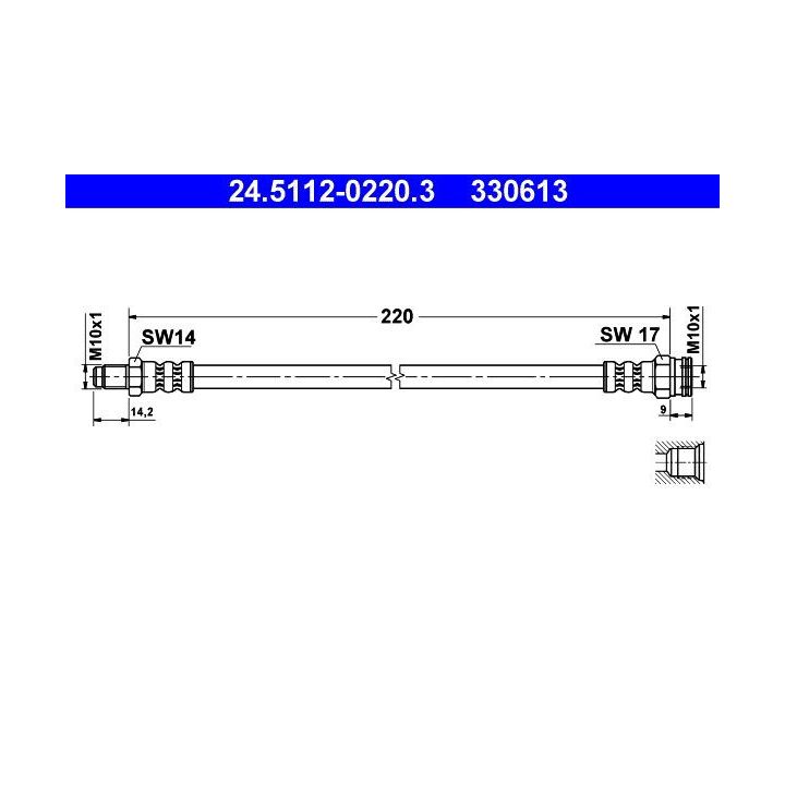 Stabdžių žarnelė ATE 24.5112-0220.3