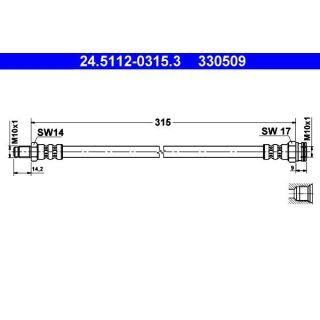 Stabdžių žarnelė ATE 24.5112-0315.3