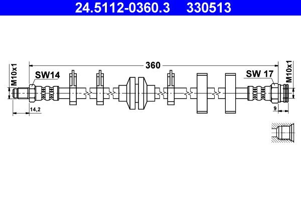 Stabdžių žarnelė ATE 24.5112-0360.3