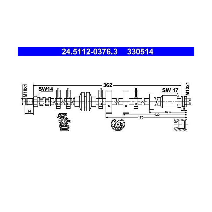 Stabdžių žarnelė ATE 24.5112-0376.3