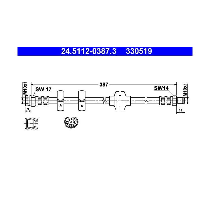 Stabdžių žarnelė ATE 24.5112-0387.3