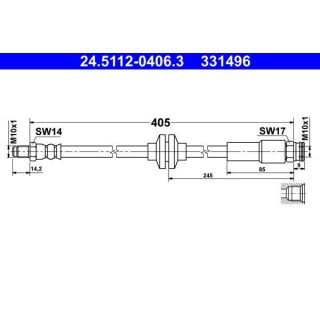 Stabdžių žarnelė ATE 24.5112-0406.3