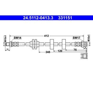 Stabdžių žarnelė ATE 24.5112-0413.3