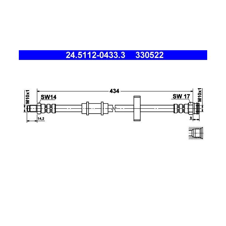 Stabdžių žarnelė ATE 24.5112-0433.3