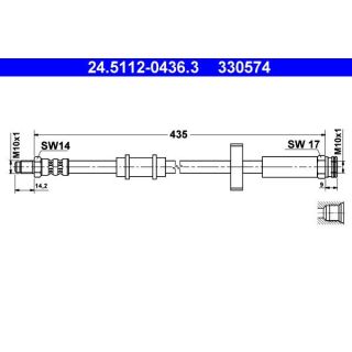 Stabdžių žarnelė ATE 24.5112-0436.3