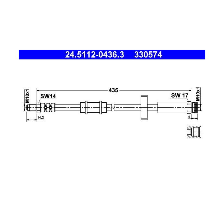 Stabdžių žarnelė ATE 24.5112-0436.3