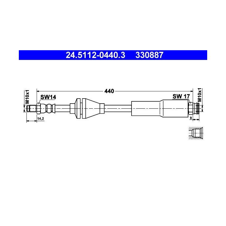 Stabdžių žarnelė ATE 24.5112-0440.3