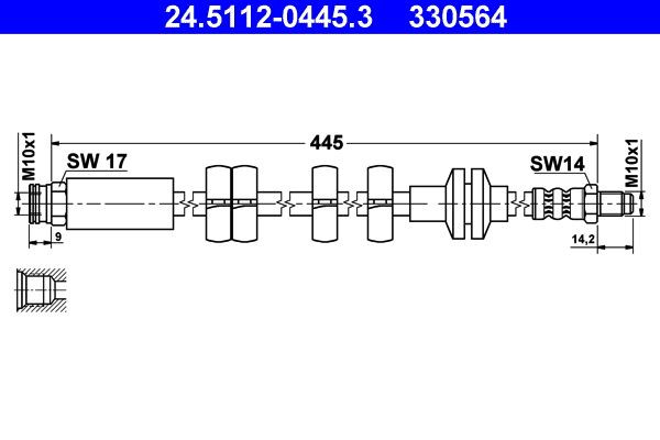 Stabdžių žarnelė ATE 24.5112-0445.3